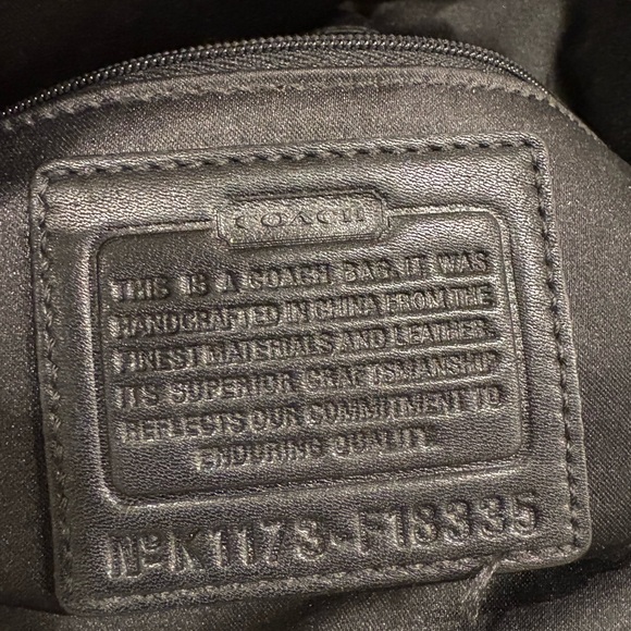 Coach Laura Black & Grey Signature Patent Trim Tote Bag - Picture 8 of 8